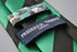 sea green and black barber striped tie