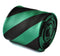 sea green and black barber striped tie