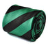 sea green and black barber striped tie