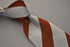 chocolate brown and white barber striped tie