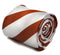 chocolate brown and white barber striped tie