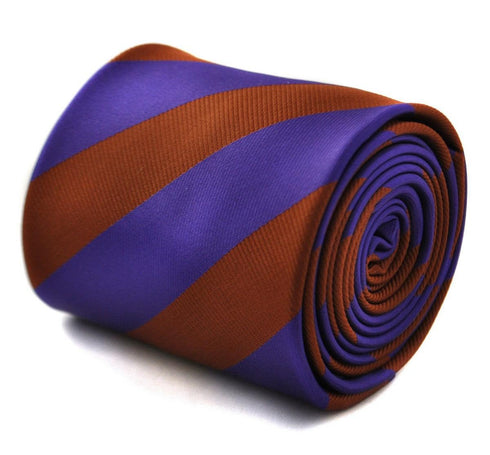 cadbury purple and chocolate brown striped tie