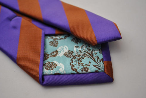 cadbury purple and chocolate brown striped tie