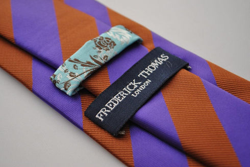 cadbury purple and chocolate brown striped tie
