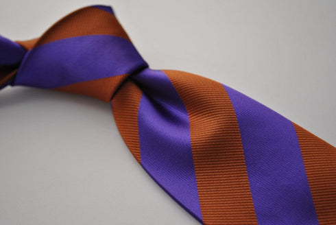 cadbury purple and chocolate brown striped tie