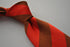 red and chocolate brown barber striped tie