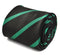 black and green club striped tie
