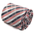 red, navy and white check tie