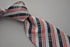 red, navy and white check tie