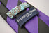cadbury purple and black barber striped tie