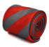 grey and red barber striped tie