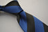 black and dark blue barber striped tie