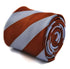 chocolate brown and light blue barber striped tie