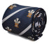 navy prince of wales feathers tie with white stripe