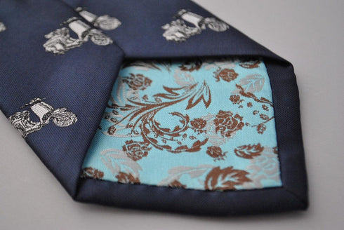 navy tie with scooter design