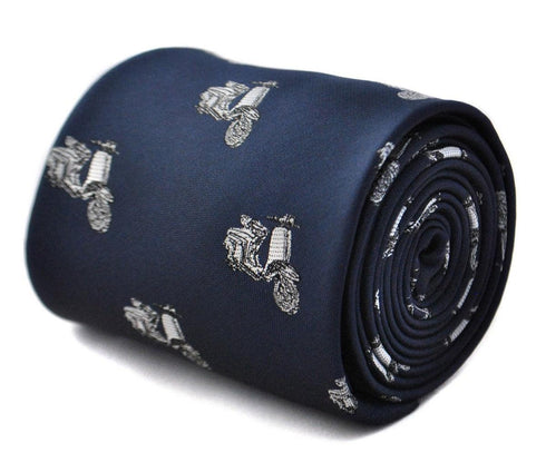 navy tie with scooter design
