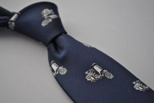 navy tie with scooter design