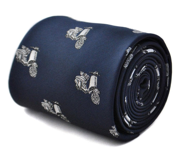 navy tie with scooter design