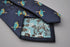 navy tie with kingfisher design