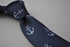 navy tie with anchor design
