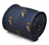 navy tie with owl design