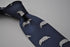 navy tie with badger design