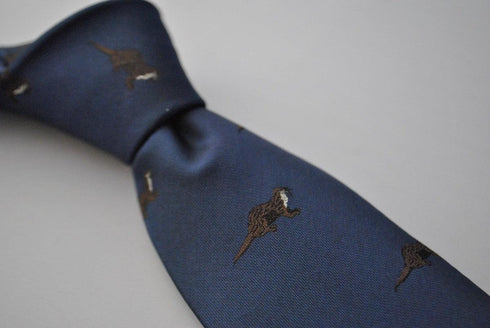 navy tie with otter design