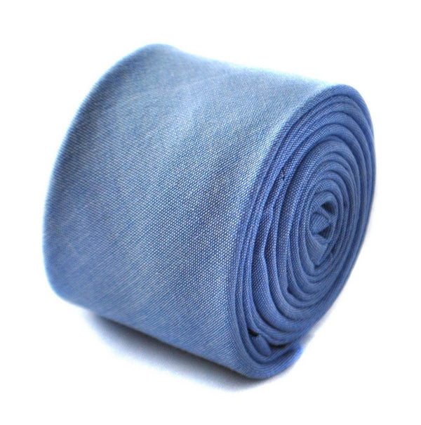 light blue skinny cotton style tie