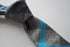 light blue and grey wool check style tie
