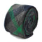 dark green and grey wool check style skinny tie