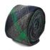 dark green and grey wool check style skinny tie
