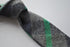 dark green and grey wool check style skinny tie