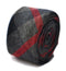 red and grey wool check style tie