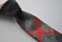red and grey wool check style tie