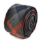 orange and grey wool check style skinny tie