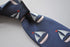 navy tie with sailing boat embroidered design