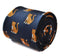navy tie with ginger cat embroidered design