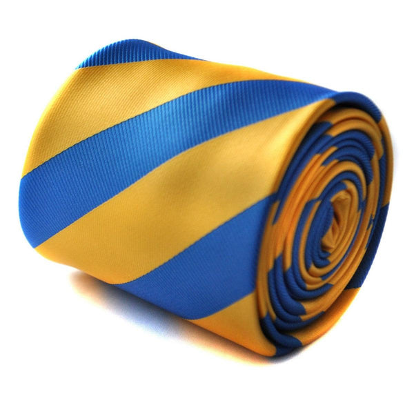 royal blue and yellow striped tie