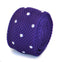 cadbury purple skinny knitted tie with white polka dots