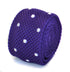 cadbury purple skinny knitted tie with white polka dots