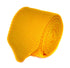 plain gold yellow knitted tie with pointed end 8cm