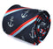 navy tie with striped anchor design