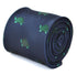 navy tie with green turtle design
