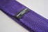skinny knitted cadbury purple tie with light blue polka dots
