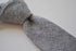 slim pale speckled grey linen tie