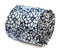 skinny linen navy blue tie with white floral design