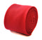 skinny plain red linen tie