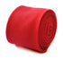 skinny plain red linen tie