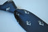 navy tie with sherlock holmes design