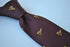 maroon tie with racing greyhound dog print design